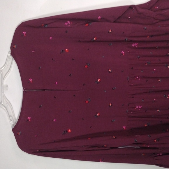Nwt Old Navy Maroon Dress Long Bell Sleeves Size L - Picture 10 of 11
